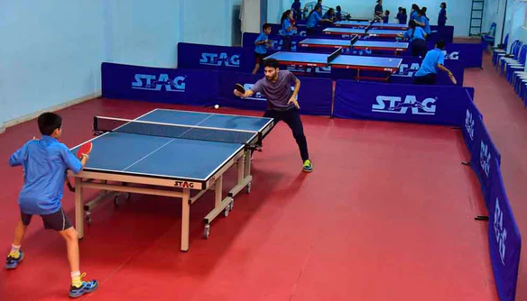 Red Color Table Tennis Court Flooring